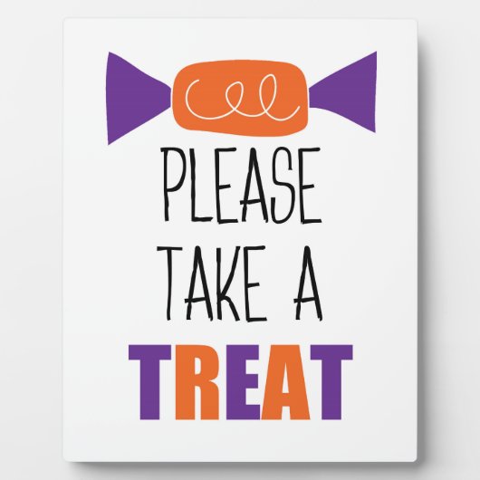 ハロウィーンキャンディー1枚お願い フォトプラーク (正面)