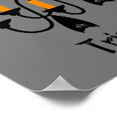 ハロウィーンキャンドルとこうもりシャンデリア ポスター (角)