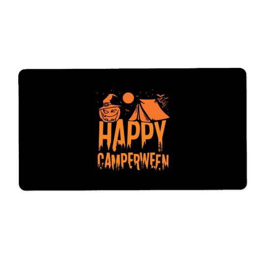 ハロウィーンキャンパー自然 ラベル (正面)