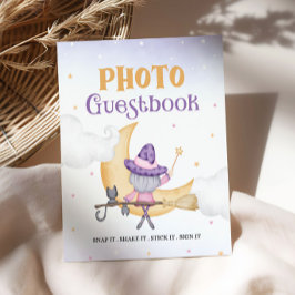 ハロウィーンキュートウィッチ誕生日ゲストブックサイン ポスター