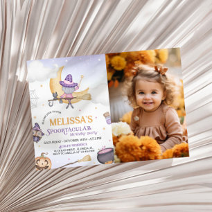 ハロウィーンキュートウィッチ誕生日スポオクタキュラーパーティー 招待状