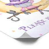 ハロウィーンキュートウィッチ誕生日ドリンクバー看板 ポスター (角)