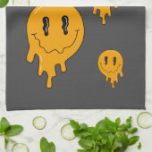 ハロウィーンキュートオレンジ幽霊☜カスタム キッチンタオル (折り畳み)