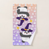 ハロウィーンキュートベビーパンダウィッチ魔法ワンド バスタオルセット (ハンドタオル)