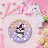 ハロウィーンキュートベビーパンダウィッチ魔法ワンド ペーパープレート (パーティー)