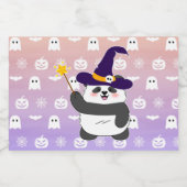 ハロウィーンキュートベビーパンダウィッチ魔法ワンド リキュールボトルラベル (シングルラベル)