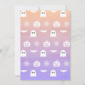 ハロウィーンキュートベビーパンダウィッチ魔法ワンド 招待状 (裏面)