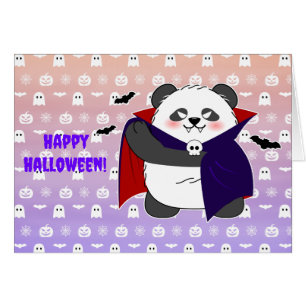 ハロウィーンキュートベビーパンダドラキュラヴァンパイア