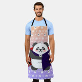 ハロウィーンキュートベビーパンダドラキュラヴァンパイア エプロン (着用した状態)