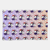 ハロウィーンキュートベビーパンダドラキュラヴァンパイア キッチンタオル (横)