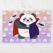 ハロウィーンキュートベビーパンダドラキュラヴァンパイア リキュールボトルラベル (シングルラベル)