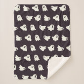 ハロウィーンキュート幽霊パターン秋シェルパブランケット シェルパブランケット (正面)