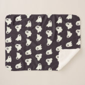 ハロウィーンキュート幽霊パターン秋シェルパブランケット シェルパブランケット (正面(横))