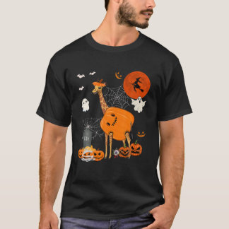 ハロウィーンキリン衣装ホラーパンプキンブー幽霊 Tシャツ