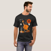 ハロウィーンキリン衣装ホラーパンプキンブー幽霊 Tシャツ (正面フル)