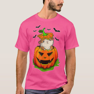 ハロウィーンギニアピググランジ愛好家カボチャ少年ギ Tシャツ