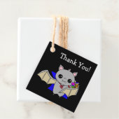 ハロウィーンギフトラベル、こうもり保持キャンディ フェイバータグ (インサイチュ)