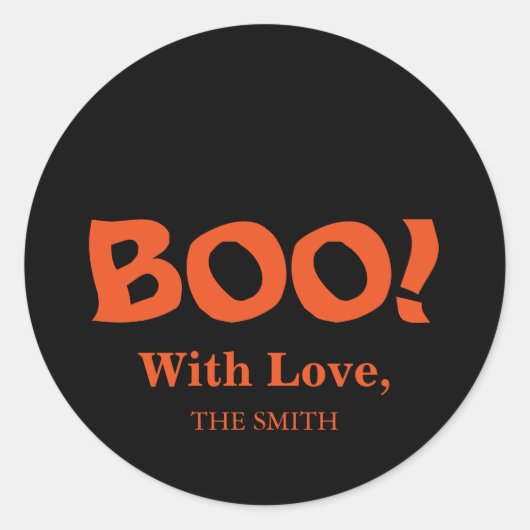 ハロウィーンギフトラベル ラウンドシール (正面)