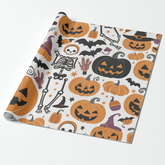 ハロウィーンギフト紙 ラッピングペーパー (アンロールド)
