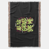 ハロウィーンギフト すべてのガウルが私を愛している スローブランケット (正面縦)