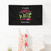 ハロウィーンギフト | A Really Happy Witch Lives Here 横断幕 (インサイチュ)