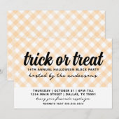 ハロウィーンギンガムパーティー 招待状 (正面/裏面)