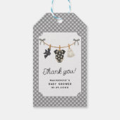 ハロウィーンギンガムリトルブベビーシャワーメッセージカード ギフトタグ (裏面)