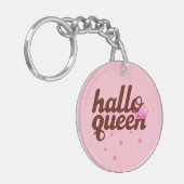 ハロウィーンクイーン，ハロウィーンクイーン，レトロハロウィーンアート キーホルダー (正面左)