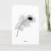 ハロウィーンクジャクの羽 カード (裏面)