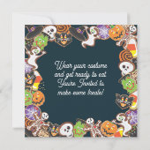 ハロウィーンクッキーパーティの招待状 招待状 (裏面)