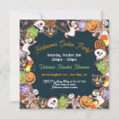 ハロウィーンクッキーパーティの招待状 招待状 (正面)