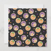 ハロウィーンクッキー誕生日パーティーの招待 ノートカード (裏面)