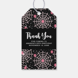 ハロウィーンクモの巣とクモの模様ありがとう ギフトタグ