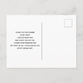 ハロウィーンクモの巣とクモの模様ありがとう ポストカード (裏面)