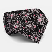 ハロウィーンクモの巣とクモの模様 ネクタイ (ロール)