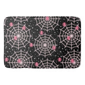ハロウィーンクモの巣とクモの模様 バスマット (正面)