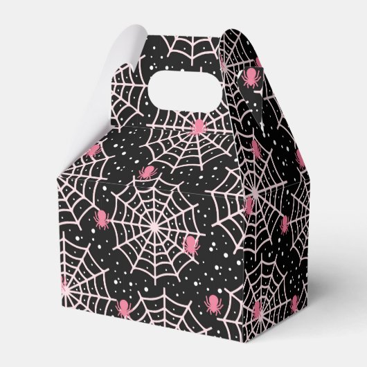 ハロウィーンクモの巣とクモの模様 フェイバーボックス (裏面サイド)