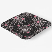 ハロウィーンクモの巣とクモの模様 ペーパープレート (傾斜あり)