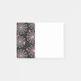 ハロウィーンクモの巣とクモの模様 ポストイット