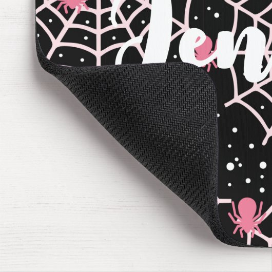 ハロウィーンクモの巣とクモの模様 マウスパッド (コーナー)