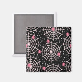 ハロウィーンクモの巣とクモの模様 マグネット (正面/裏面)