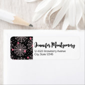 ハロウィーンクモの巣とクモの模様 ラベル (インサイチュ)