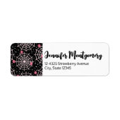 ハロウィーンクモの巣とクモの模様 ラベル (正面)