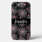 ハロウィーンクモの巣とクモの模様 Case-Mate iPhoneケース (裏面)