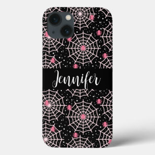 ハロウィーンクモの巣とクモの模様 iPhone 13ケース