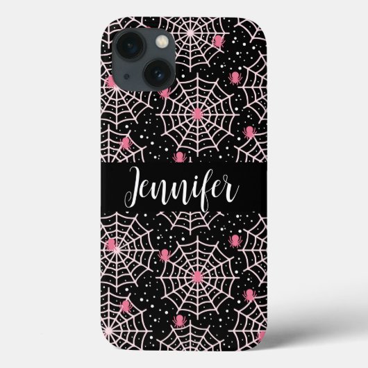 ハロウィーンクモの巣とクモの模様 Case-Mate iPhoneケース (裏面)
