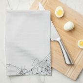 ハロウィーンクモの巣デザイン キッチンタオル (四つ折り)