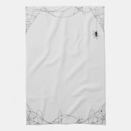 ハロウィーンクモの巣デザイン キッチンタオル