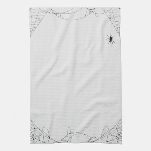 ハロウィーンクモの巣デザイン キッチンタオル (縦)