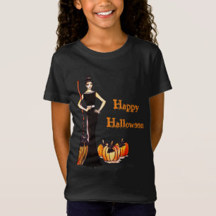 ハロウィーンクラシックエレガントブラックドレスファッション Tシャツ